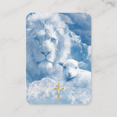 Psalm 23 Lion & Lamb Prayer Card プレイスカード (正面)