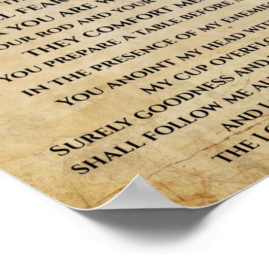 Psalm 23 { NHEB version.} ポスター (角)