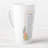 Psalm 23 NKJV Watercolor Botanical Bible Scripture カフェラテマグ (左アングル)