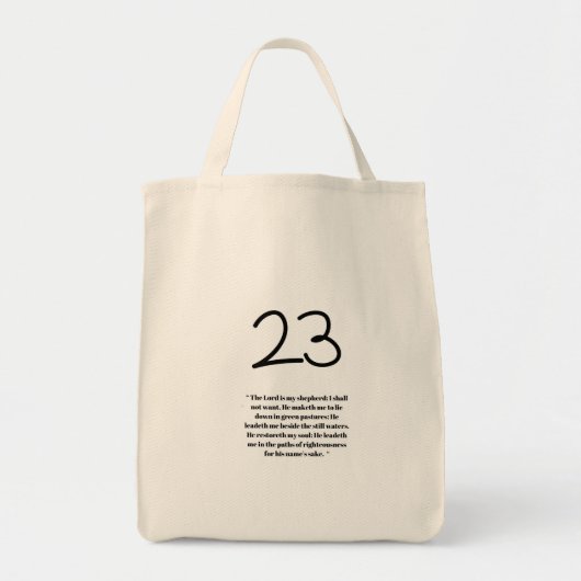 Psalm 23 Peaceful Path Grocery Bag トートバッグ (正面)