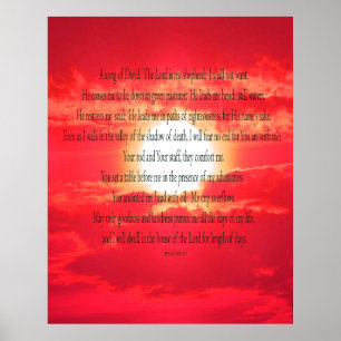 Psalm 23, Red Sky, Value Poster紙(マット) ポスター