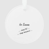 Psalm 23, Song for David,フローラアクリルオーナメント オーナメント (裏面)