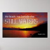 Psalm 23 STILL WATERS CHRISTIAN Frame Art for TV ポスター (正面)