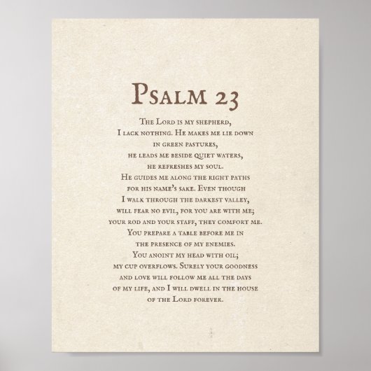 Psalm 23 The Lord is my Shepherd  ポスター (正面)