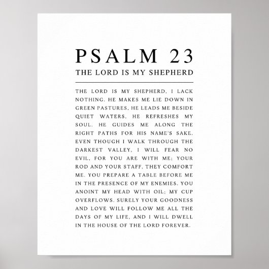 Psalm 23 The Lord is my Shepherd  ポスター (正面)
