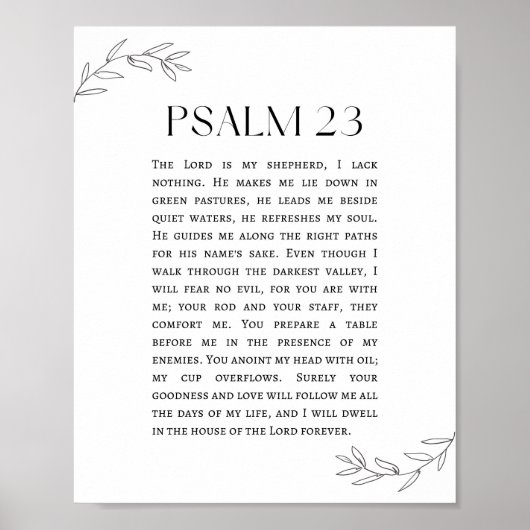 Psalm 23 The Lord is my Shepherd  ポスター (正面)
