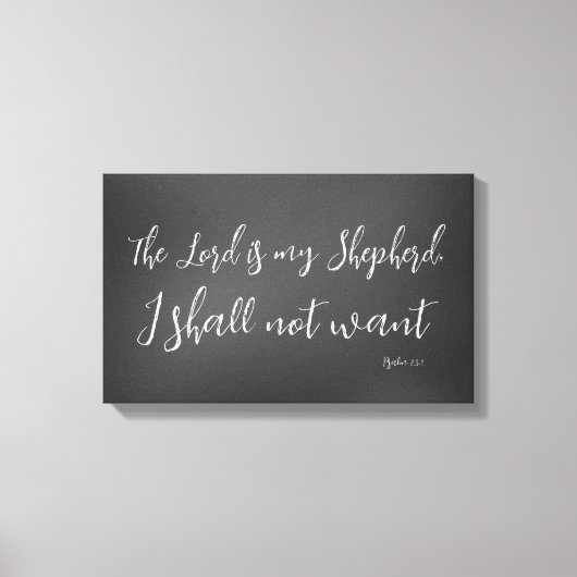 Psalm 23 The Lord is my Shepherd Bible Verse キャンバスプリント (正面)