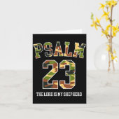 Psalm 23 The Lord Is My Shepherd Camouflage Christ カード (黄色い花)