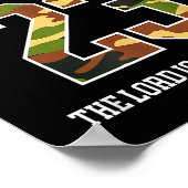 Psalm 23 The Lord Is My Shepherd Camouflage Christ ポスター (角)