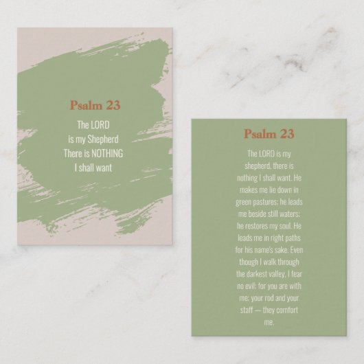 Psalm 23 Verse ノートカード (正面/裏面)