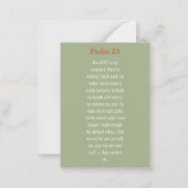 Psalm 23 Verse ノートカード (裏面)
