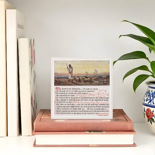 Psalm 23 Vintage Art Tabletop フォトプラーク
