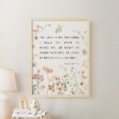 Psalm 23 Wildflowers Bible Verse Nursery ポスター