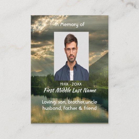 Psalm 23Scripture Memorial Keepsake  名刺 (正面)