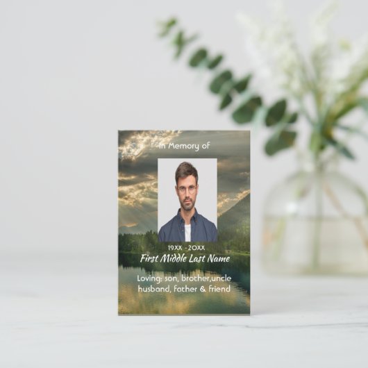 Psalm 23Scripture Memorial Keepsake  名刺 (スタンド正面)