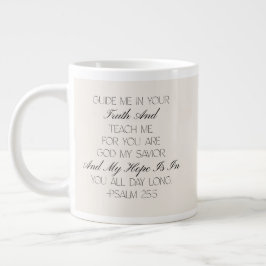 Psalm 25:5 Hope Bible Verse Mug  ジャンボコーヒーマグカップ