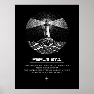 Psalm 27:1 Bible Verse | Lighthouse Christian ポスター