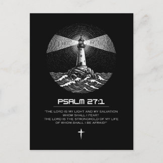 Psalm 27:1 Bible Verse Tshirt | Christian ポストカード