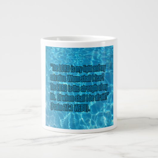 Psalm 27:1 WEBU Mug ジャンボコーヒーマグカップ (正面)