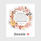 Psalm 27:4 One Thing I Ask シール (シート)