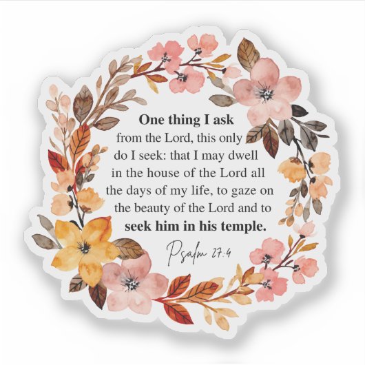 Psalm 27:4 One Thing I Ask シール (正面)