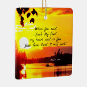 Psalm 27:8聖書を求める顔の殿 セラミックオーナメント (右)