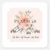Psalm 28スクエアステッカー スクエアシール (正面)