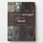 Psalm 28:7強度とシールドプラーク フォトプラーク (正面)