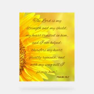 Psalm 28:7 Acrylic Sign - "The Lord is... アクリルサイン