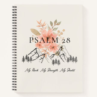 Psalm 28 Spiral Notebook 8.5 x 11 ノートブック