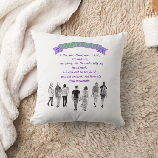 Psalm 3対3-4 Tシャツ クッション (ブランケット)