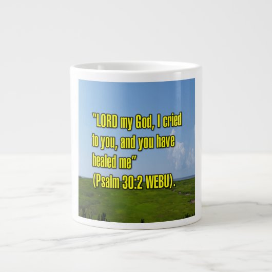 Psalm 30:2 WEBU Mug ジャンボコーヒーマグカップ (正面)