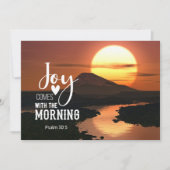 Psalm 30:5 Joy 来 with the morning Flat Card (正面)