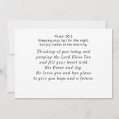 Psalm 30:5 Joy 来 with the morning Flat Card (裏面)