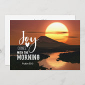 Psalm 30:5 Joy 来 with the morning Flat Card (正面/裏面)
