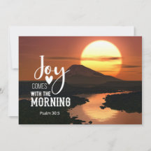 Psalm 30:5 Joy 来 with the morning Flat Card