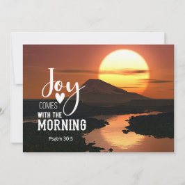 Psalm 30:5 Joy 来 with the morning Flat Card