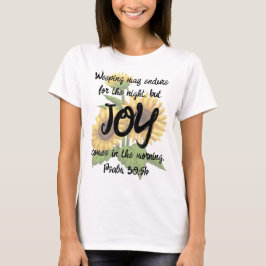Psalm 30:5b Tシャツ – 朝の喜び