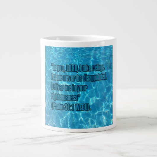 Psalm 31:1 WEBU Mug ジャンボコーヒーマグカップ (正面)