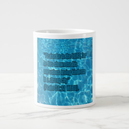 Psalm 31:21 WEBU Mug ジャンボコーヒーマグカップ (正面)