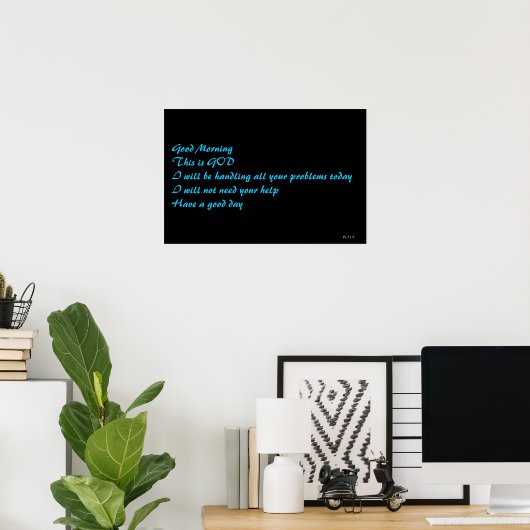 Psalm 32:8 ポスター (ホームオフィス)