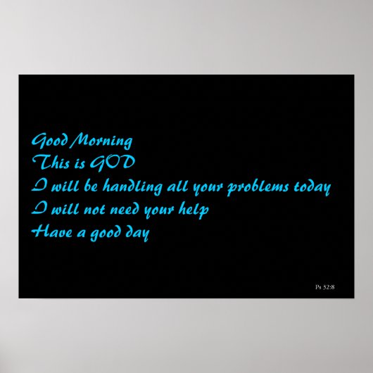 Psalm 32:8 ポスター (正面)