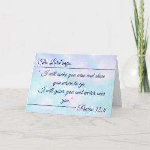 「Psalm 32:8」聖なる書物、 経典グリーティングカード カード