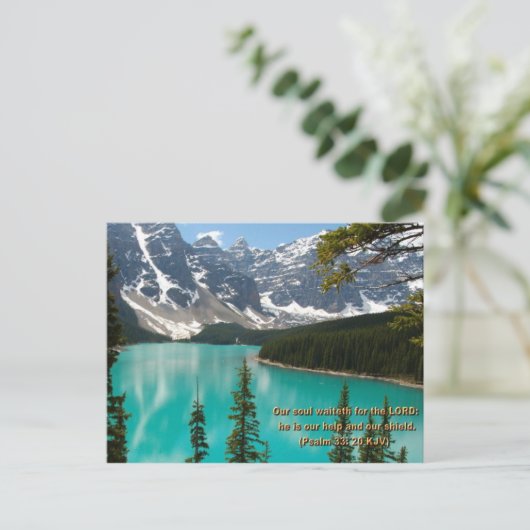 Psalm 33:20はがき ポストカード (スタンド正面)