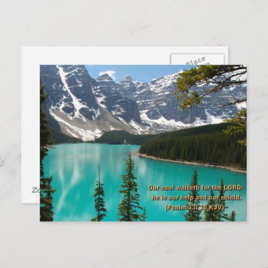 Psalm 33:20はがき ポストカード (正面/裏面)