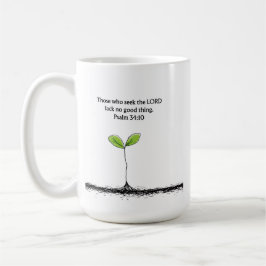 Psalm 34:10 Christian Bible Mug Encouragement Gift コーヒーマグカップ