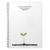 Psalm 34:10 Scripture Notebook | Writing Journal ノートブック (正面)