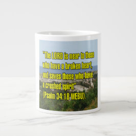 Psalm 34:18 WEBU Mug ジャンボコーヒーマグカップ