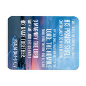 Psalm 34:1-3常に主賛美になります マグネット (横)