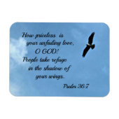 Psalm 36:7あなたの恋はどれほど高価なのか マグネット (横)